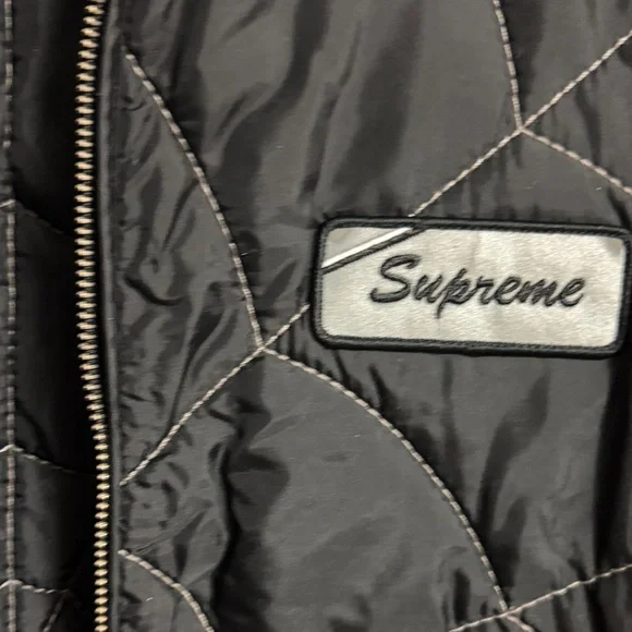 Supreme Black Quilted Bomber Jacket - Picture 3 of 8
